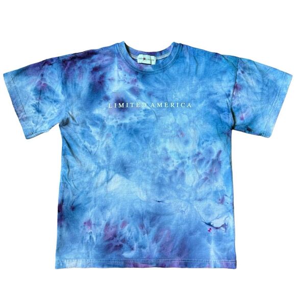 The Limited America Clothing Store Vintage Women's T-Shirt 14 L Ice Dyed Tie Dye - Picture 10 of 11